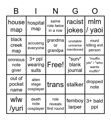 Flicker bingo Card