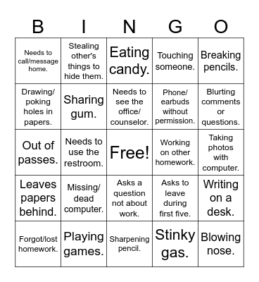 Life of a Teacher Bingo Card