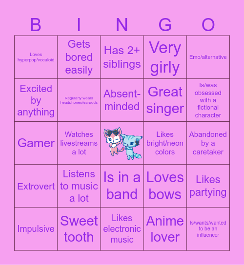 TAOHK&I Kinnies - Beatcats Bingo Card