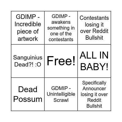 JeopardyHammer Bingo Card