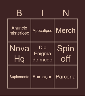 Segredos Revelados Bingo Card
