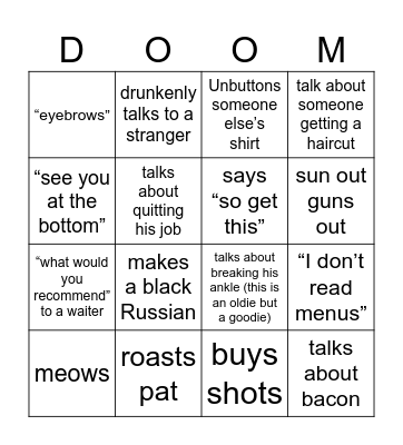 Ashton’s Bingo Doom Bingo Card