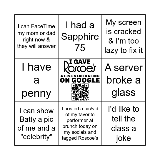 SERVED! Dolly Bingo Card