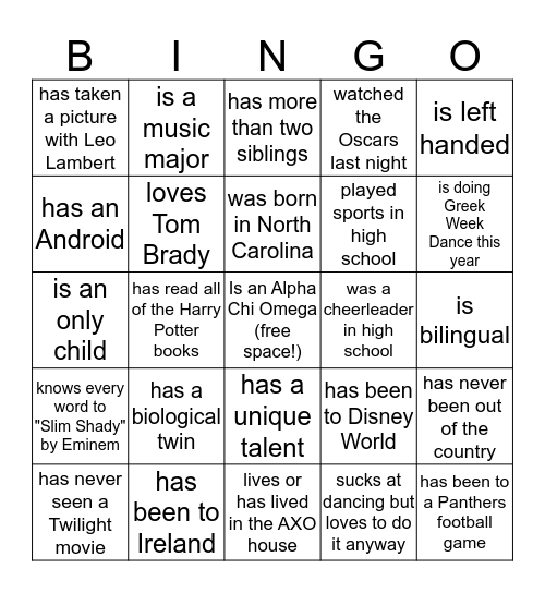 Mystagogue Bingo! Bingo Card