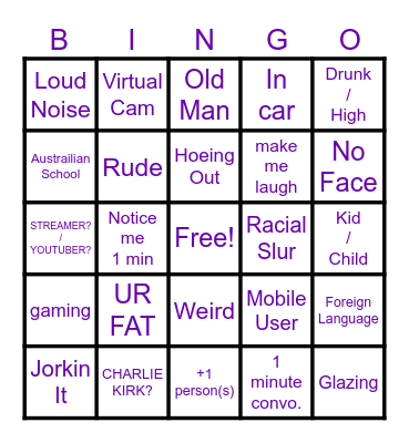 Umingle Bingo Card