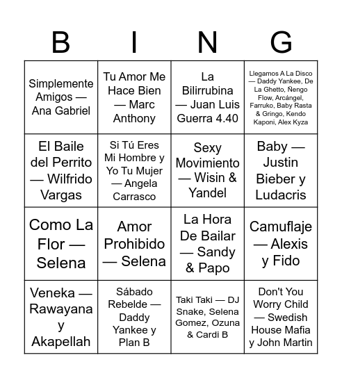 BIRTHDAY Bingo Card
