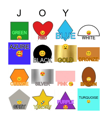 COLORS BINGO Card