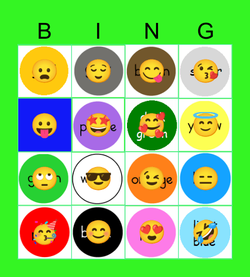 Colour Bingo Card