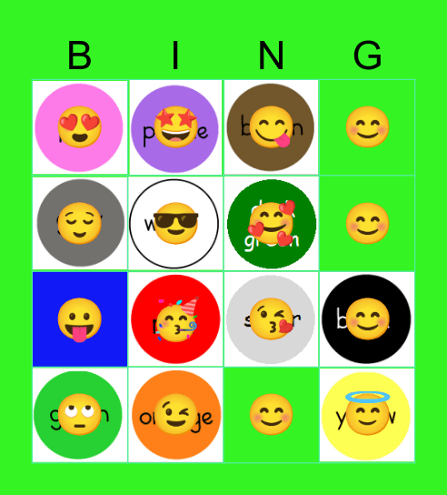 Colour Bingo Card