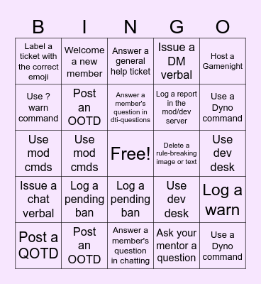 Trial Bingo! Bingo Card
