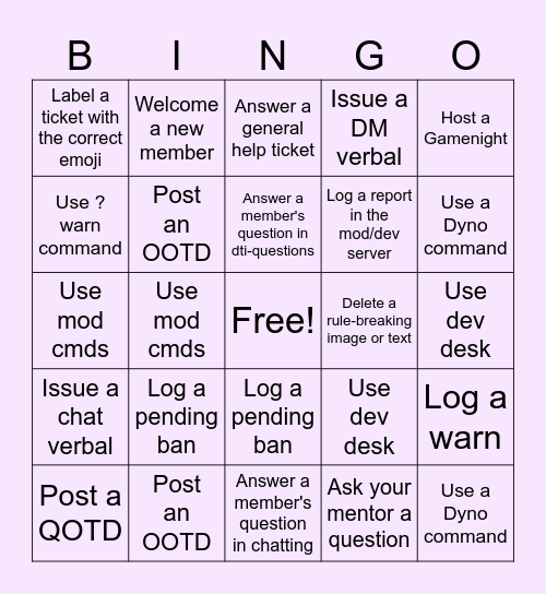 Trial Bingo! Bingo Card