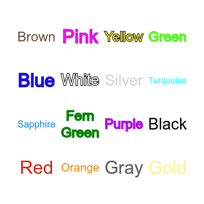 Colors Bingo Name Bingo Card
