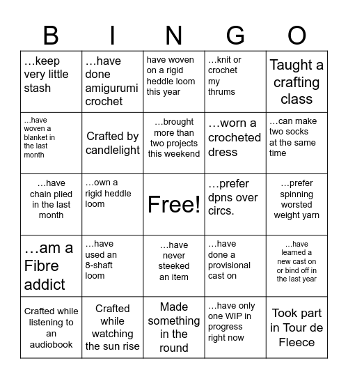 Tūī Ridge 2026 Bingo Card