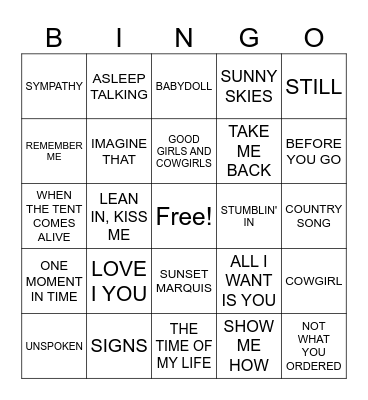 RELEASE RADAR Bingo Card