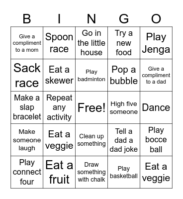 Name: Bingo Card