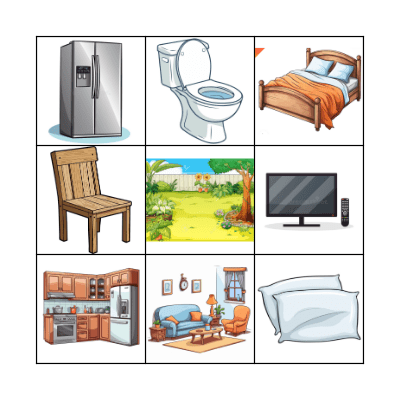 Parts of the House Bingo Card