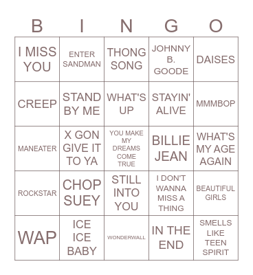 SOME OF THE BEST A.I. MUSIC Bingo Card