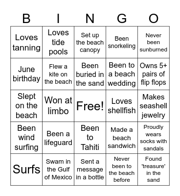 midsommer Bingo Card