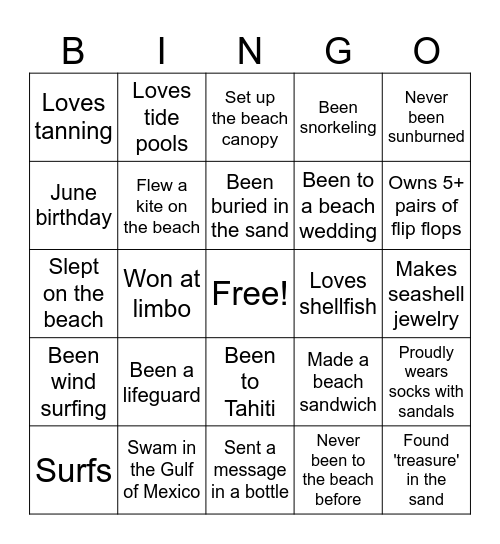 midsommer Bingo Card
