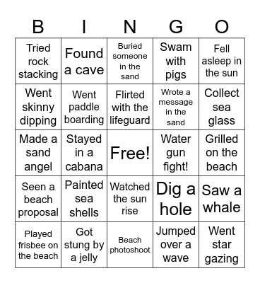 marilyn Bingo Card