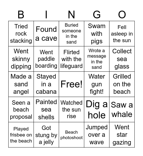 marilyn Bingo Card