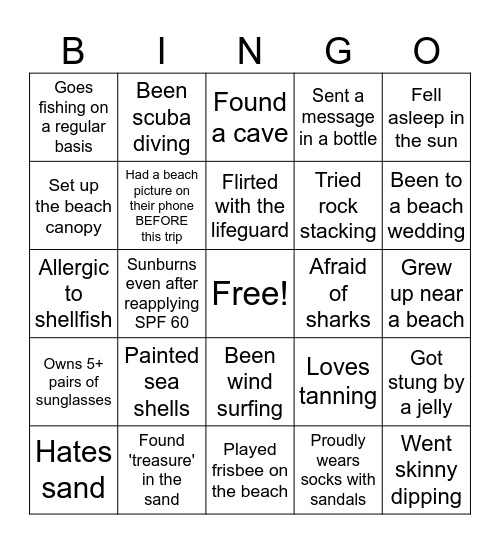 4 Bingo Card