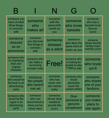 Fae Party Bingo ✨ Bingo Card