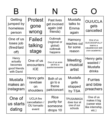 2026-27 Bingo Card