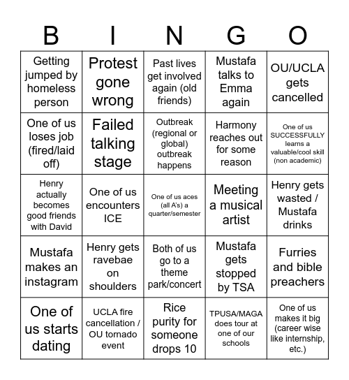 2026-27 Bingo Card