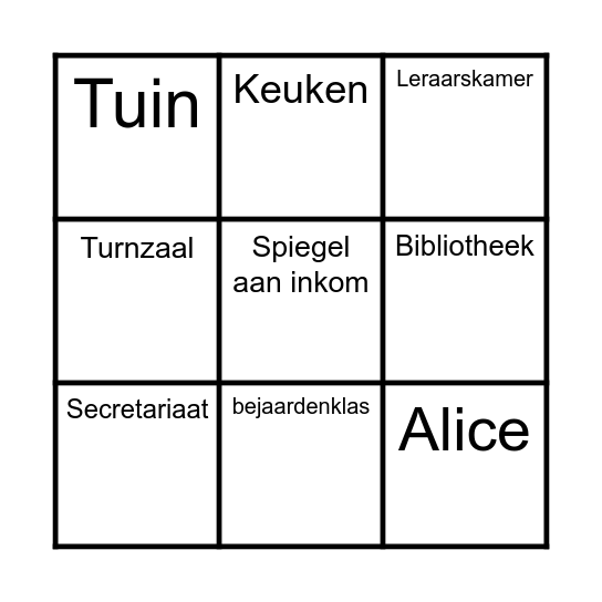 Rebus rondleiding Bingo Card