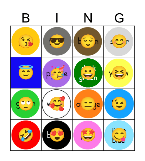 Colour Bingo Card