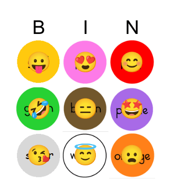 Colour Bingo Card