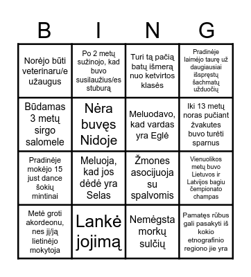 Surask kuris žmogus... Bingo Card