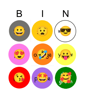Colour Bingo Card