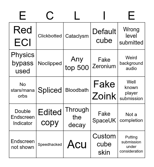 Endscreen/Cheats/Level/Icons/Extra Bingo Card