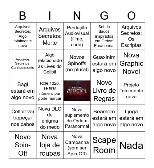 Segredos Revelados Bingo Card