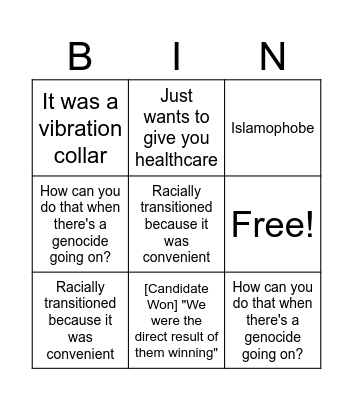 HASAN PIKER BINGO BARD Bingo Card