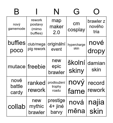 BRAWL TALK BINGO Card