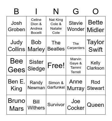 Josh & Jessica Wedding 8/29/26 Bingo Card