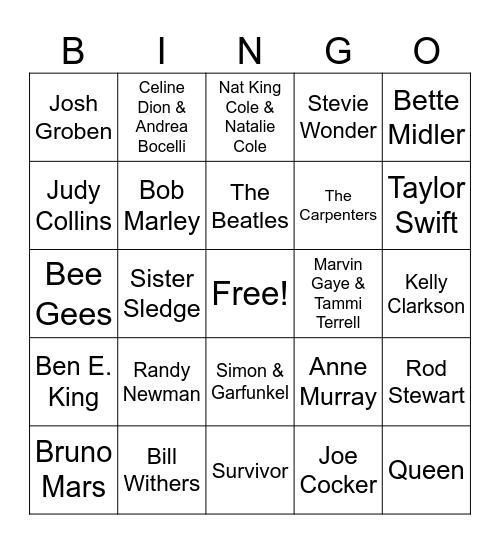 Josh & Jessica Wedding 8/29/26 Bingo Card