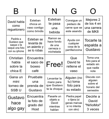 Jardel Bingo Card