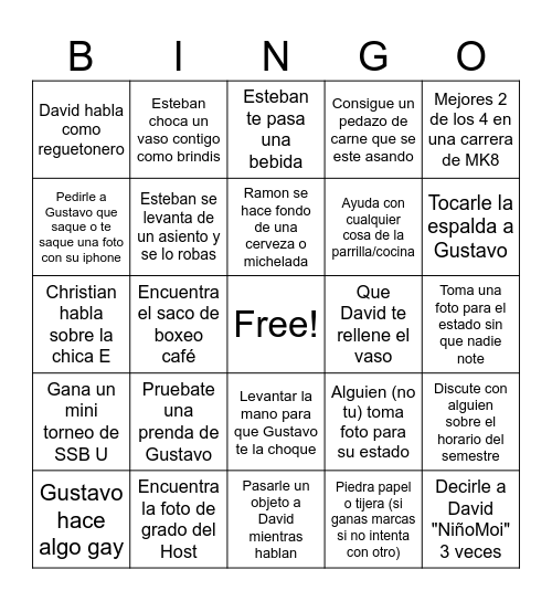 Jardel Bingo Card