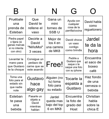 Ramon Bingo Card