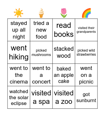 Classmate bingo - find someone who... Bingo Card