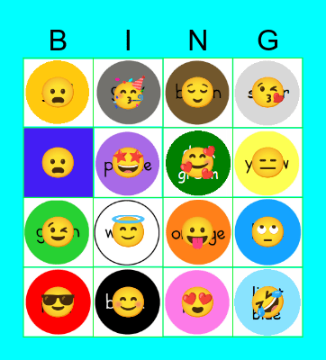 Colour Bingo Card