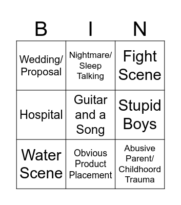 You Maniac Bingo Card