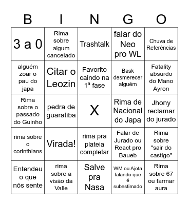 Bingo BDA 10 Bingo Card