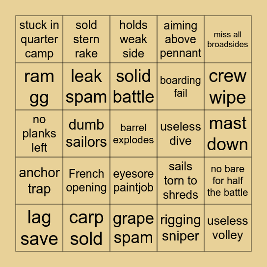 nco battle bingo Card