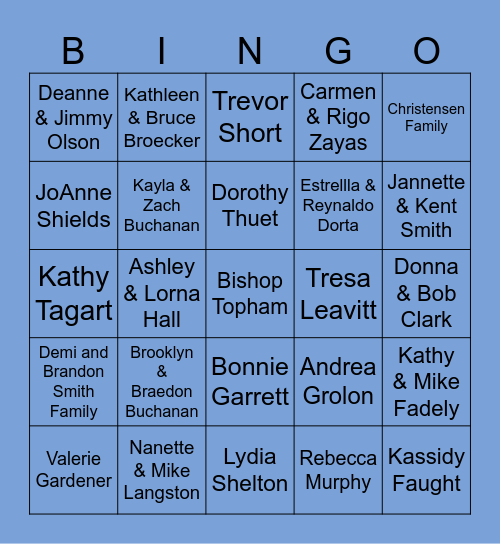 Viking Ward Birthday Party Bingo Card