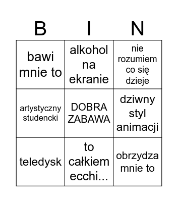 ALKOBINGO NOMIKARI Bingo Card